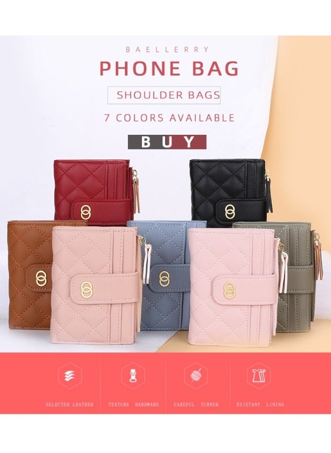 baellerry Women's Short Purse Zipper Small Wallet Korean Driver's License Bag Vertical Coin Purse Woman  - Image 3