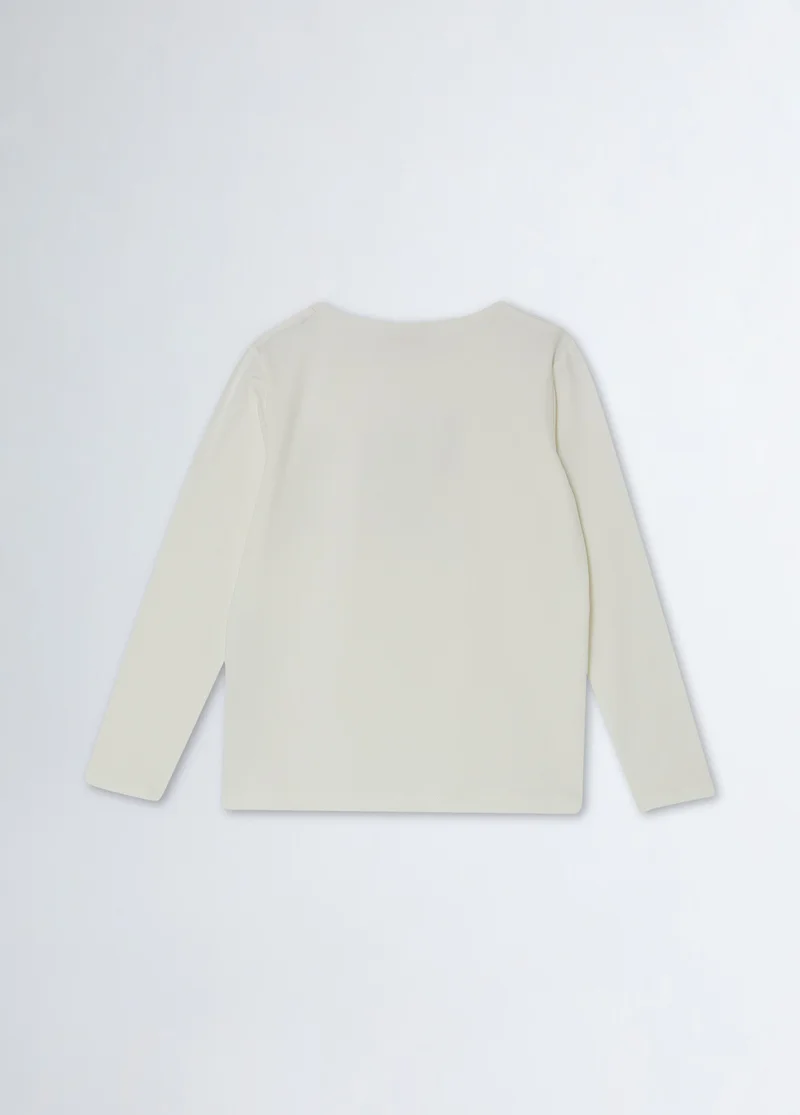 Liu Jo T-shirt with logo and gemstones