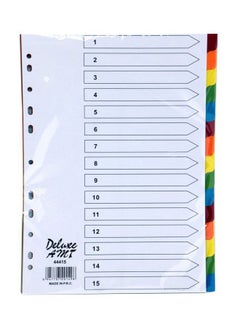 Deluxe 15 Tab Manila Color Divider W/out Number, Stationery Binder Index Dividers 