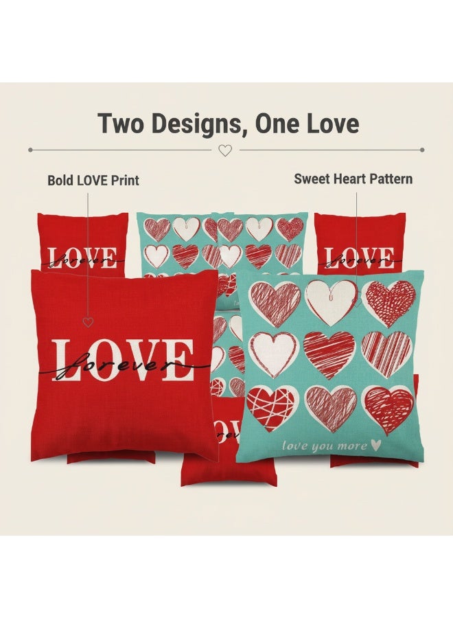 الأزرق جي دبليو 45*45 سم غطاء وسادة ديكور منزلي ناعم لزوجين حديثي الزواج مكون من قطعتين - Image 3