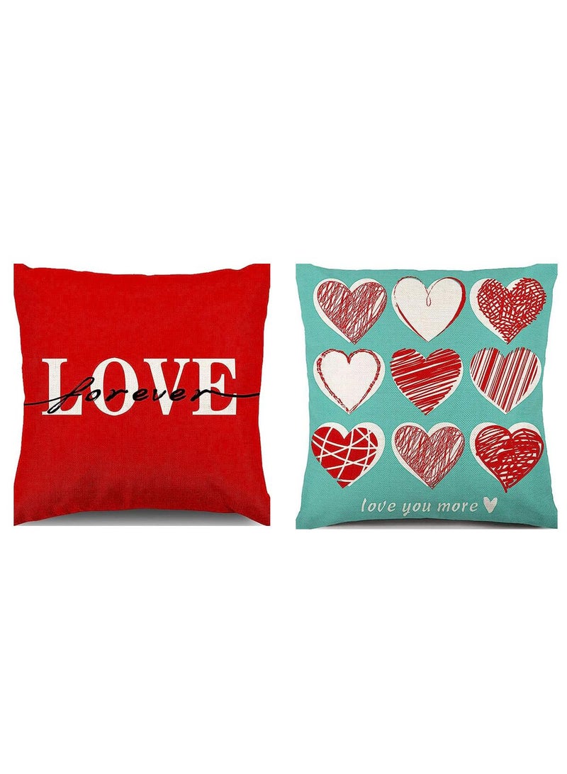 Bluejw 45*45cm Decorative Soft Couple Newlywed Home Pillow Cover 2 Piece Set - Image 1