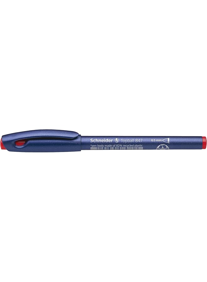 Schneider Topball 847 Rollerball Pen Red Pack Of 10 - Image 2