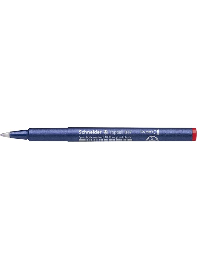 Schneider Topball 847 Rollerball Pen Red Pack Of 10 - Image 4