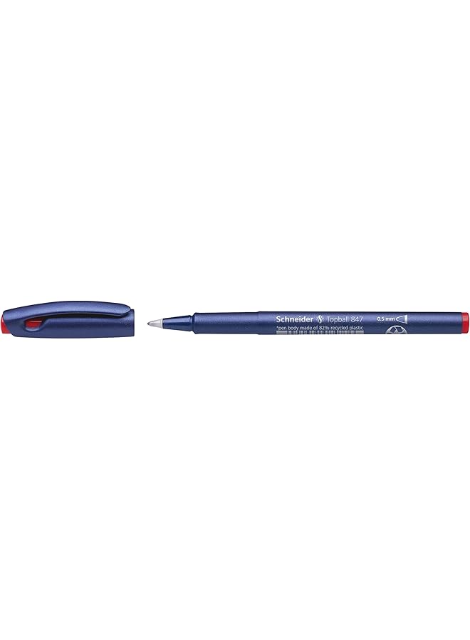 Schneider Topball 847 Rollerball Pen Red Pack Of 10 - Image 3