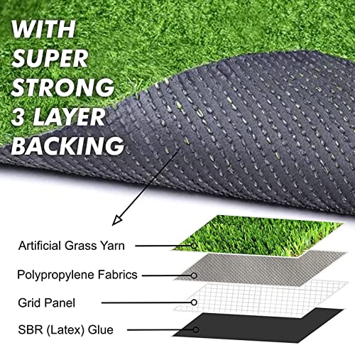 FRESH FROM LOOM 45 mm Artificial Green Grass Carpet | High Density Premium Lawn Turf | Indoor & Outdoor Use | Washable, Dust & Waterproof Mats | Skin Friendly (Size - 1.5 x 5 feet) - Image 3