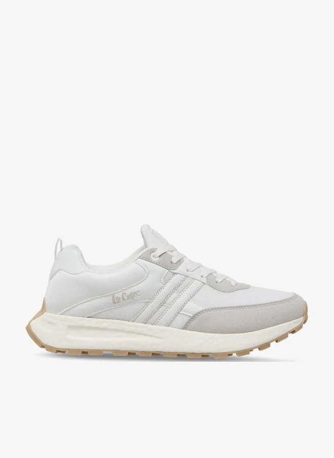 Lee Cooper WHITE Mens' Panelled Lace-Up Sneakers for Men | Best Price UAE