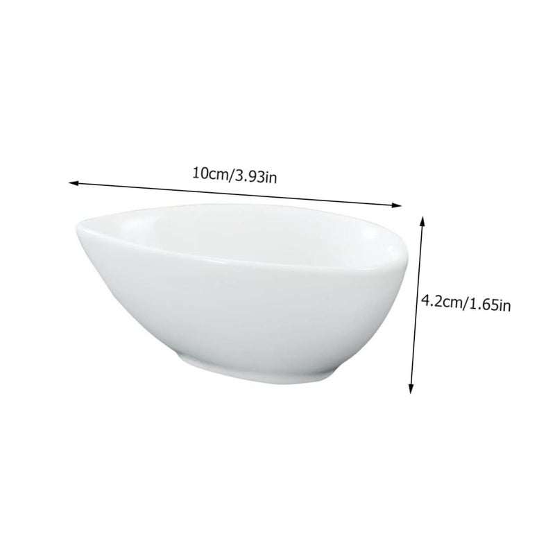 6 Piece Drop Shape Heat Resistant Ceramic Bowls for Baking Serving Snacks and Desserts - Image 3