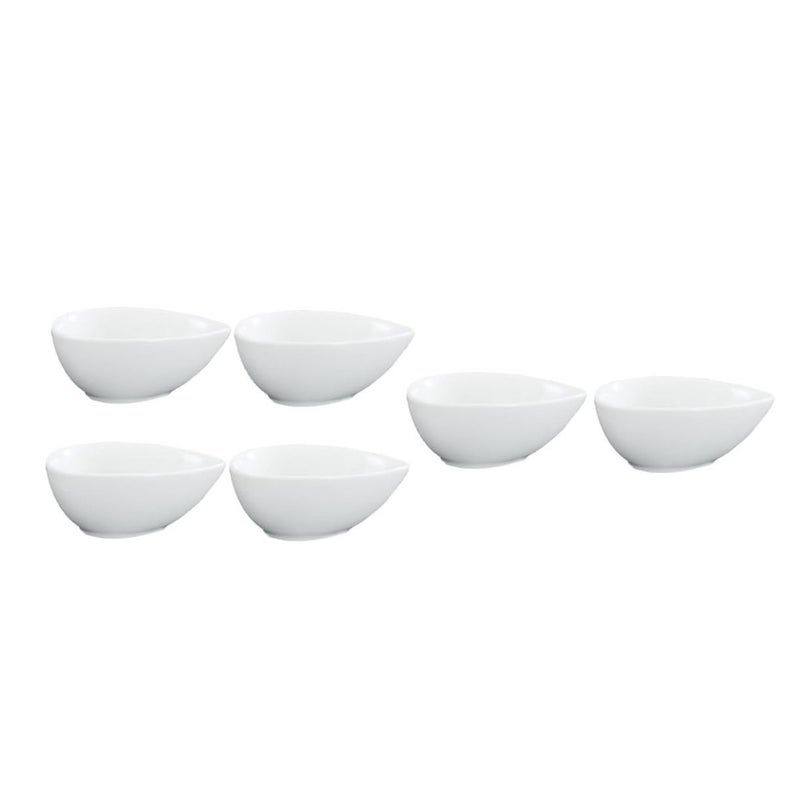 6 Piece Drop Shape Heat Resistant Ceramic Bowls for Baking Serving Snacks and Desserts - Image 2