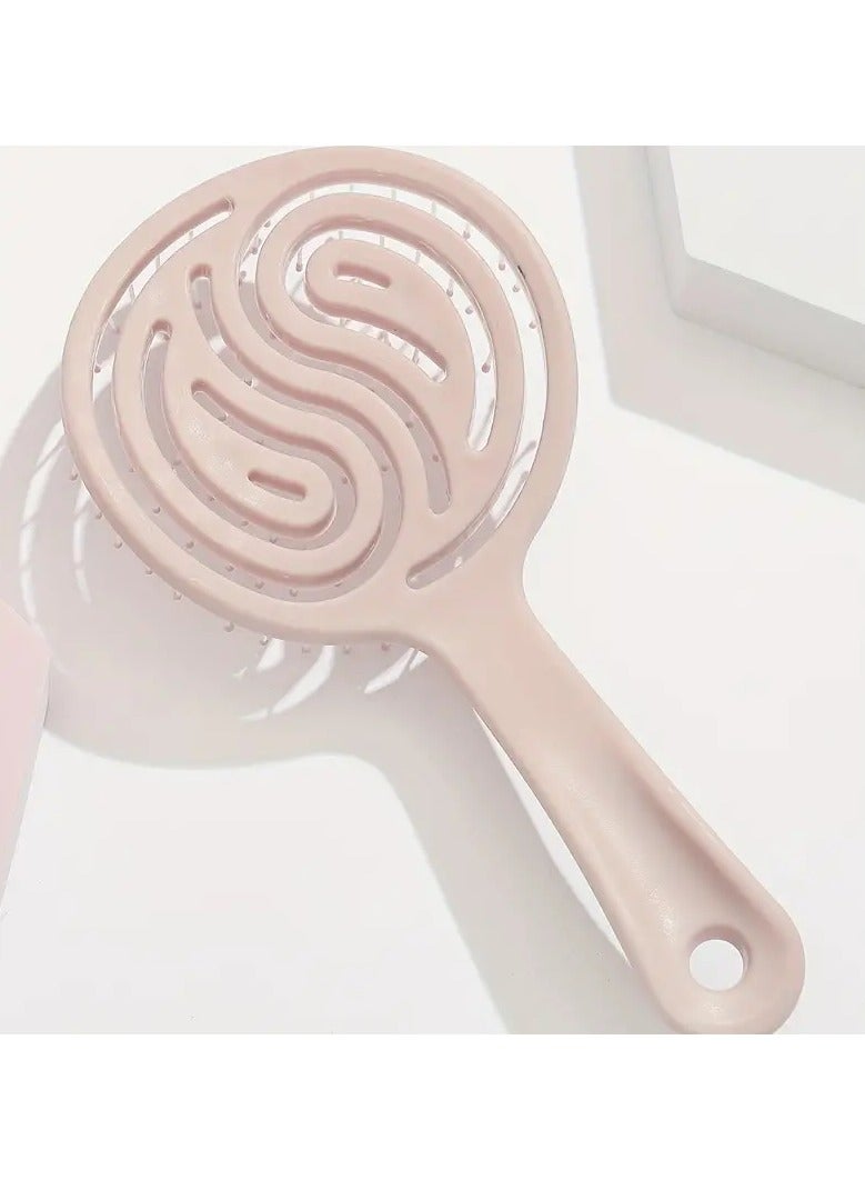 ORiTi Round Hollow Out Hair Comb Massage Hair Brush Anti Static Hair Brush For Wet Or Dry Hair - Image 2