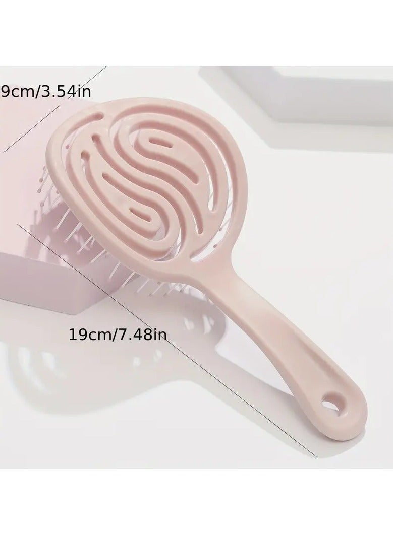 ORiTi Round Hollow Out Hair Comb Massage Hair Brush Anti Static Hair Brush For Wet Or Dry Hair - Image 3