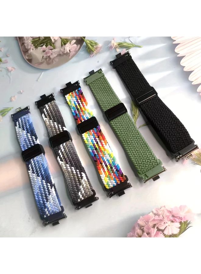 حزام ساعة سولو لوب من النايلون المضفر للساعة الذكية Redmi Watch 4 بألوان متعددة حزام رياضي قابل للتعديل بـ 7 مستويات - Image 1
