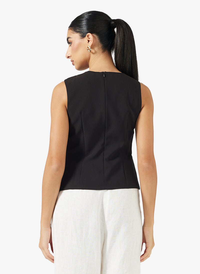 ايلا بلوزة بلا أكمام بياقة غير متماثلة - Image 2