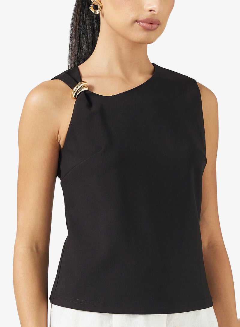 ايلا بلوزة بلا أكمام بياقة غير متماثلة - Image 3