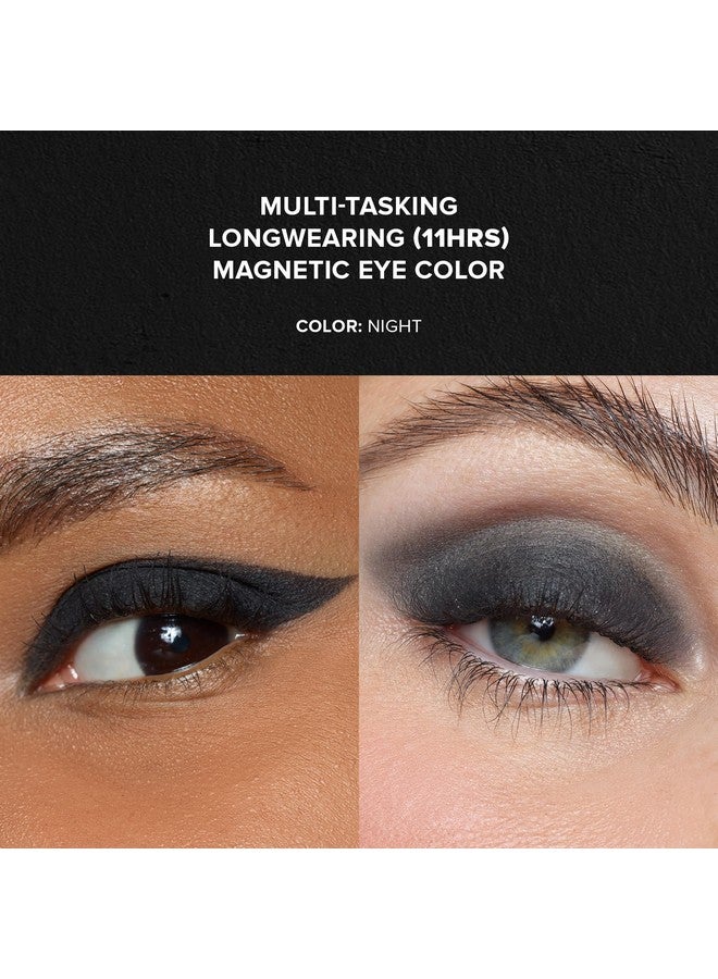 Nudestix Magnetic Matte Eye Color Pencil, Eyeshadow + Eyeliner + Eyelid Primer, Cream Makeup Stick, Long Lasting, Waterproof, Shade: Night - Image 2