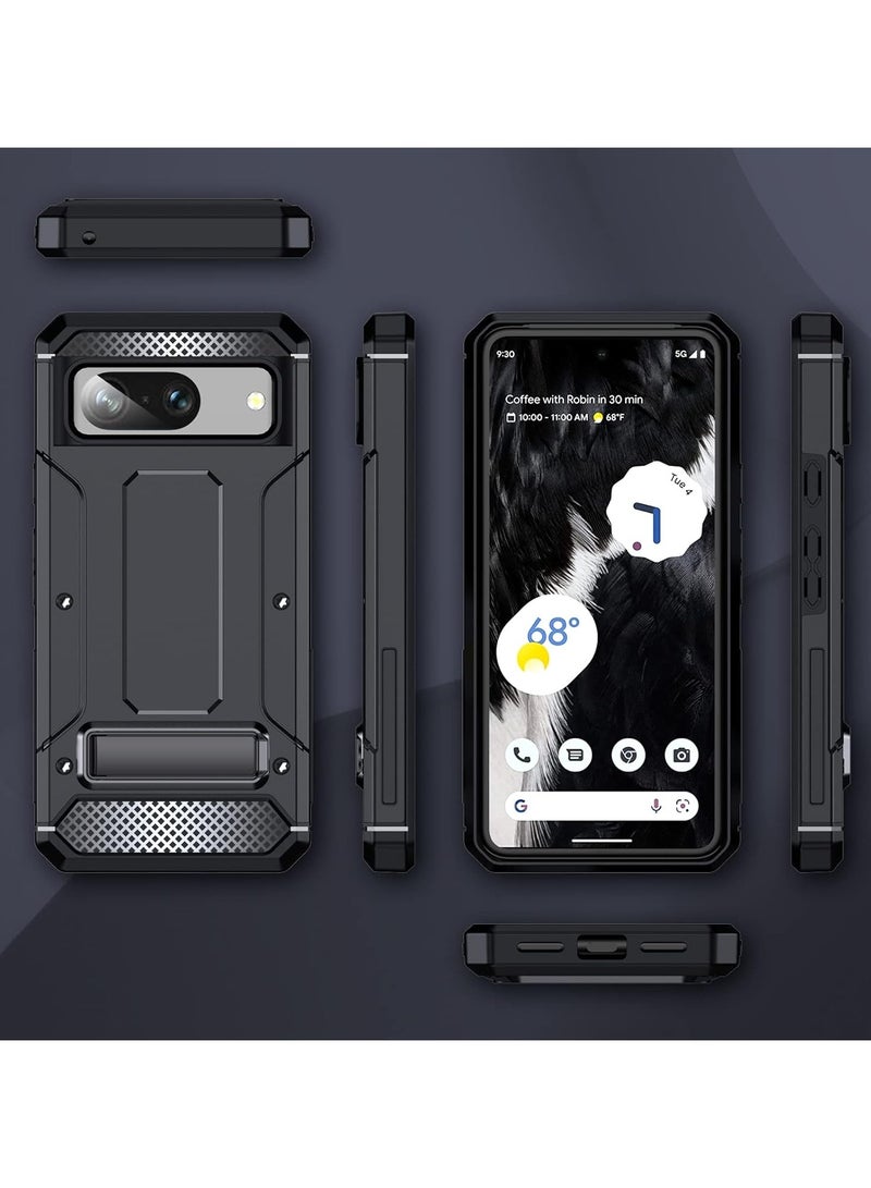 AROAQ Rugged Armor Heavy Duty Back Cover Compatible for Google Pixel 7 Military Drop Tested Hybrid with Kickstand Case - Image 3