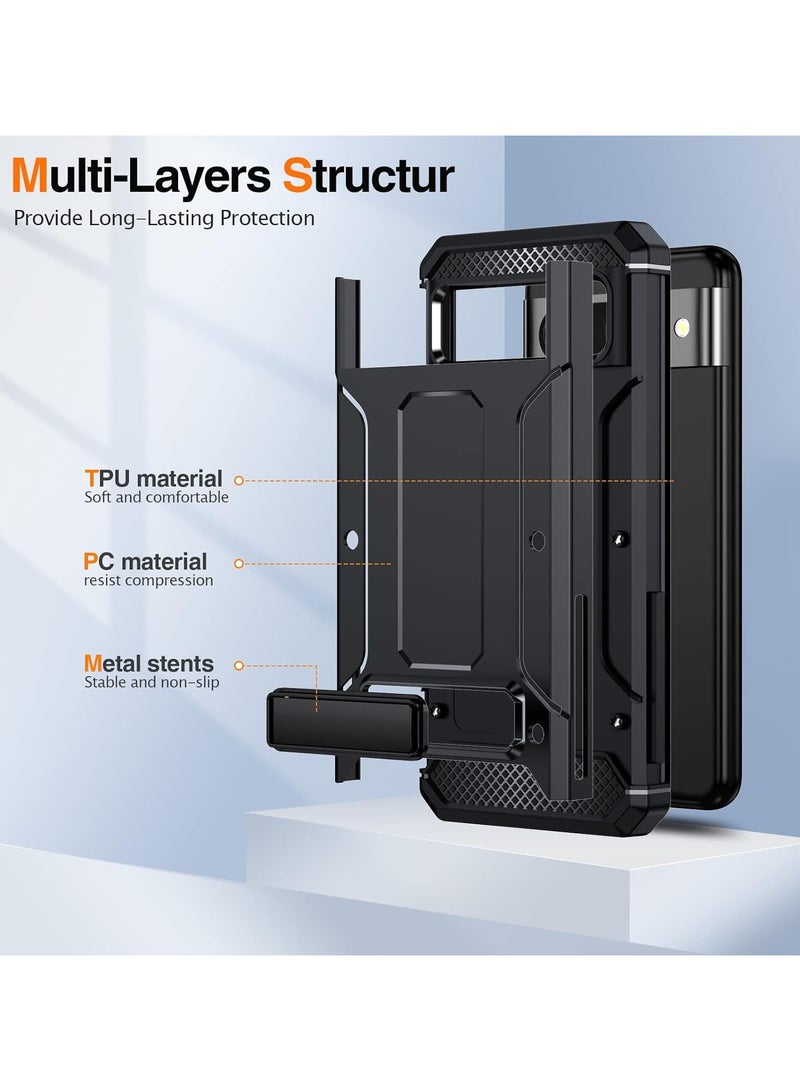 AROAQ Rugged Armor Heavy Duty Back Cover Compatible for Google Pixel 7 Military Drop Tested Hybrid with Kickstand Case - Image 5