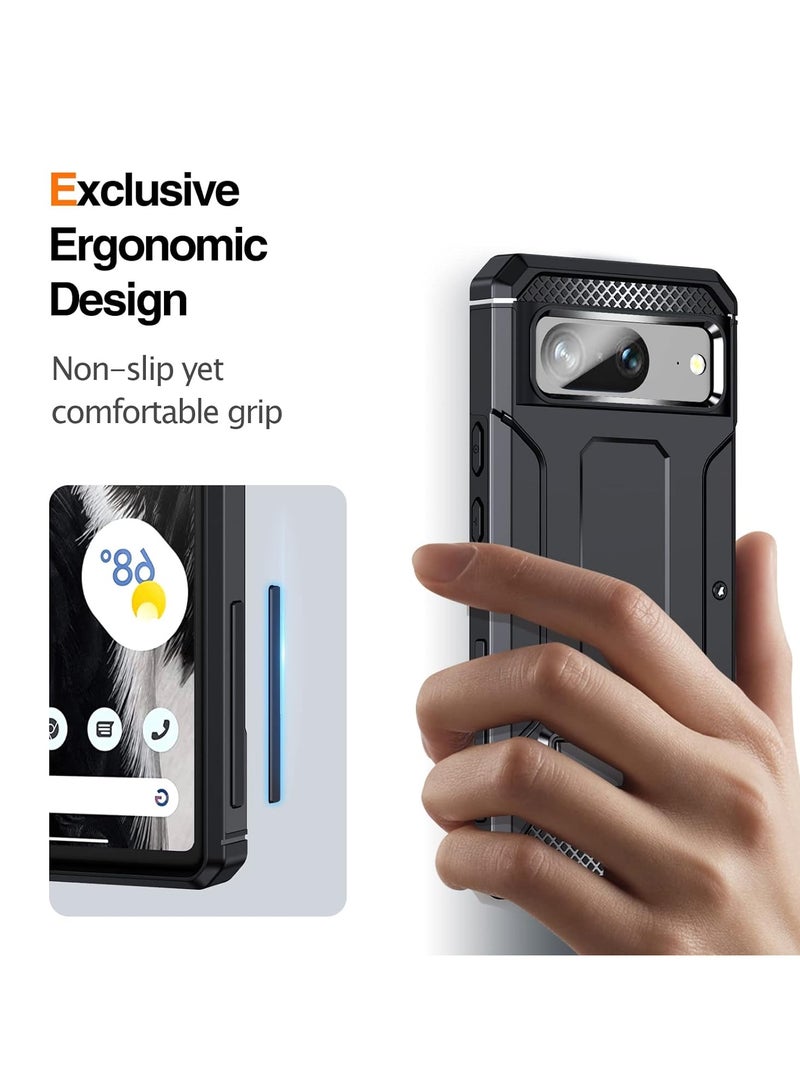AROAQ Rugged Armor Heavy Duty Back Cover Compatible for Google Pixel 7 Military Drop Tested Hybrid with Kickstand Case - Image 4