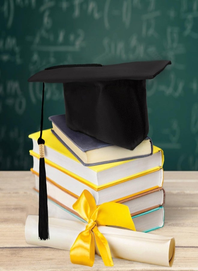 FOIMAS 6pcs Graduation Caps,Black Grad Caps with Tassel Adjustable Grad Hat for Pre-K Preschool Graduation Decoration Supply - Image 4