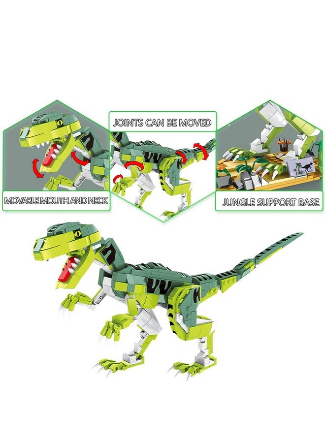 SIENON Creator Velociraptor Dinosaur Building Toy Set, Dinosaur Park World Dominion Raptor Model Toy Building with Movable Jaw, Neck and Joints, 16.3” Dinosaur Toys for Kids 6-14 Years Old (533 Pcs) - Image 5