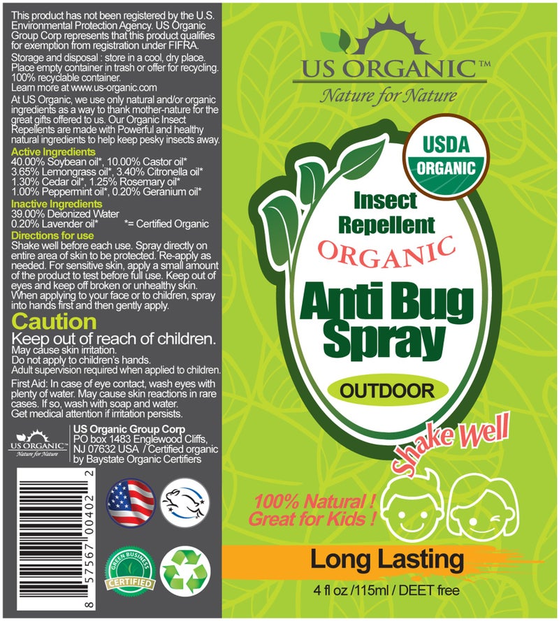 US Organic Organic Mosquito Repellent Anti Bug Outdoor Pump Sprays, 4 Ounces, Certified Organic, Proven Results by lab Testing, deet-Free - Image 2
