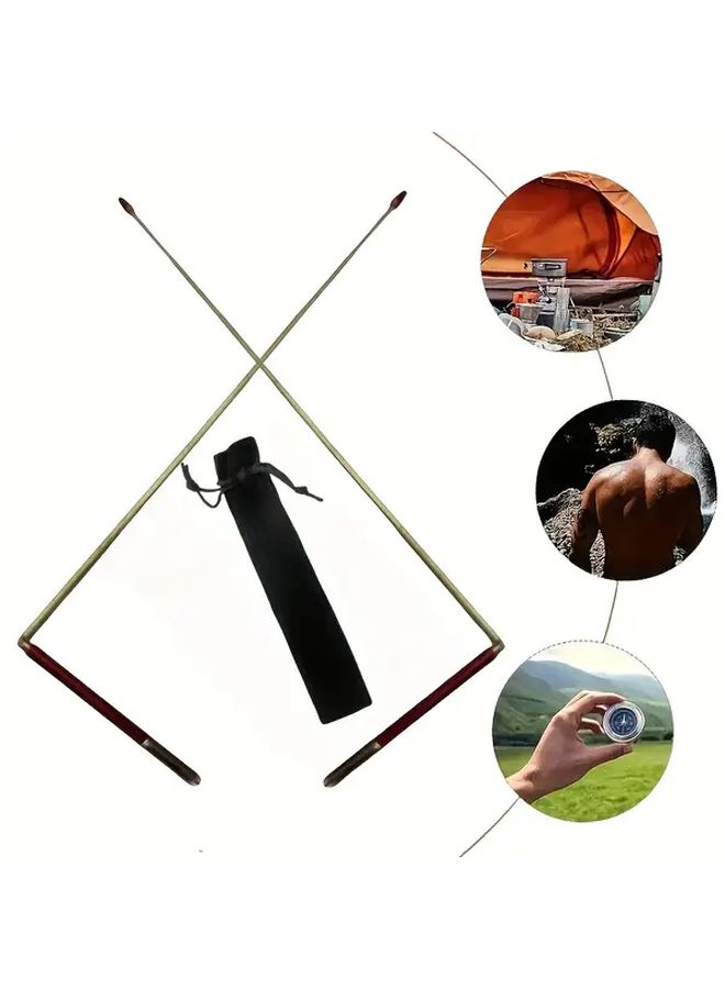 H03 Model Copper Divining Rods Set With Bag For Water Witching Paranormal Investigation - Image 4
