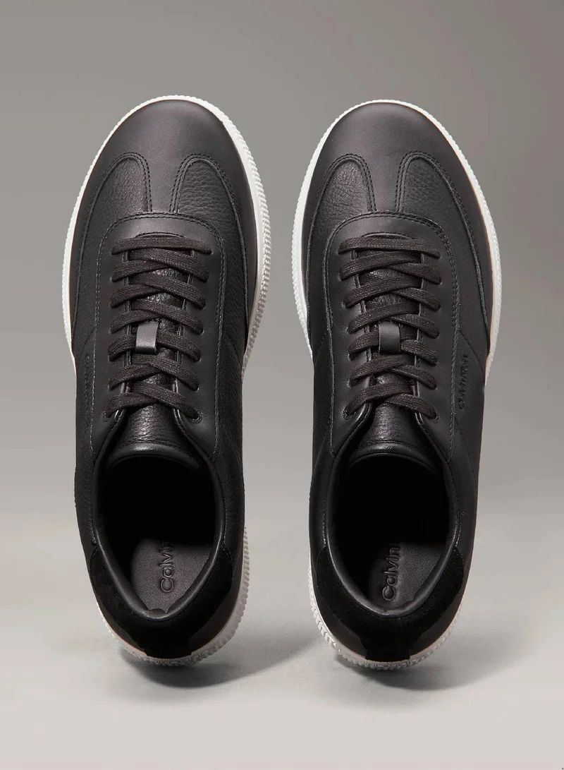 Calvin Klein Ck Black Leather Trainers for Men | Best Price UAE