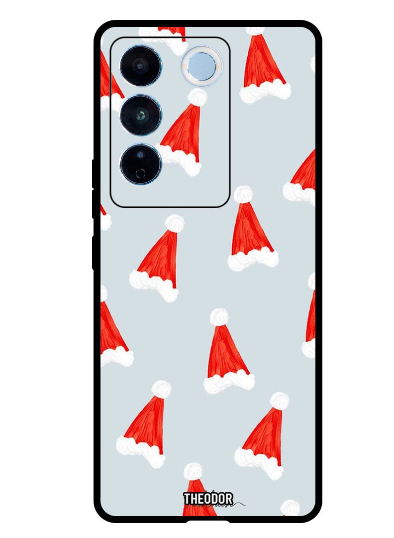 Theodor Protective Case Anti Scratch Shock Proof Bumper Cover For Vivo V27 Christmas Caps - Image 1