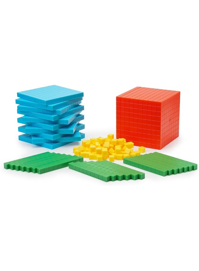 مكعبات الأساس العشري للرياضيات - مكعبات القيمة المكانية، أدوات الرياضيات الأساسية العشرية من الروضة إلى الصف الثالث، عدادات الرياضيات، مكعبات الأرقام، مكعبات الرياضيات للأطفال، مكعبات العد - رياض الأطفال، الصف الأول والثاني والثالث - Image 3