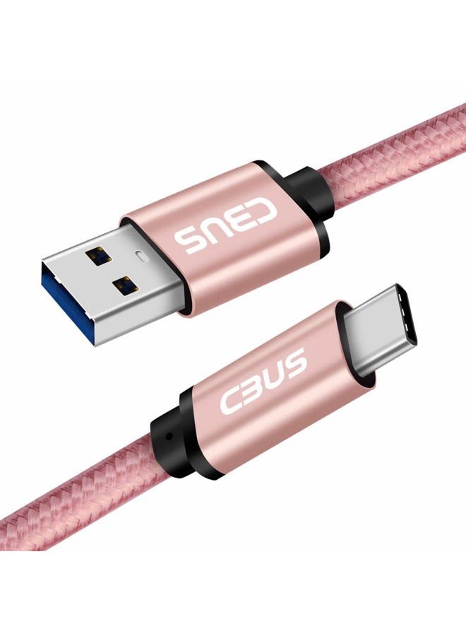 Cbus Wireless CBUS 6ft USB to USB C Cable Fast Charging Cord Type-C Compatible with iPhone 16/16e/15/Pro/Max/Plus, iPad 10, iPad Pro/Air/Mini A17 Pro, Mini 6 Heavy-Duty Braided (Pink Rose Gold) - Image 5
