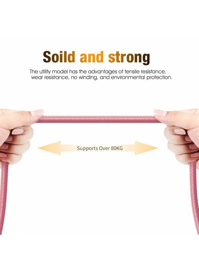 Cbus Wireless CBUS 6ft USB to USB C Cable Fast Charging Cord Type-C Compatible with iPhone 16/16e/15/Pro/Max/Plus, iPad 10, iPad Pro/Air/Mini A17 Pro, Mini 6 Heavy-Duty Braided (Pink Rose Gold) - Image 2