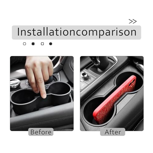 Hudiriy Car Cup Holder Insert Compatible with Cadillac XT5 XT6 CT4 2020-2024 TPE Removable Center Console Cup Holder Storage Box Interior Accessories - Image 3