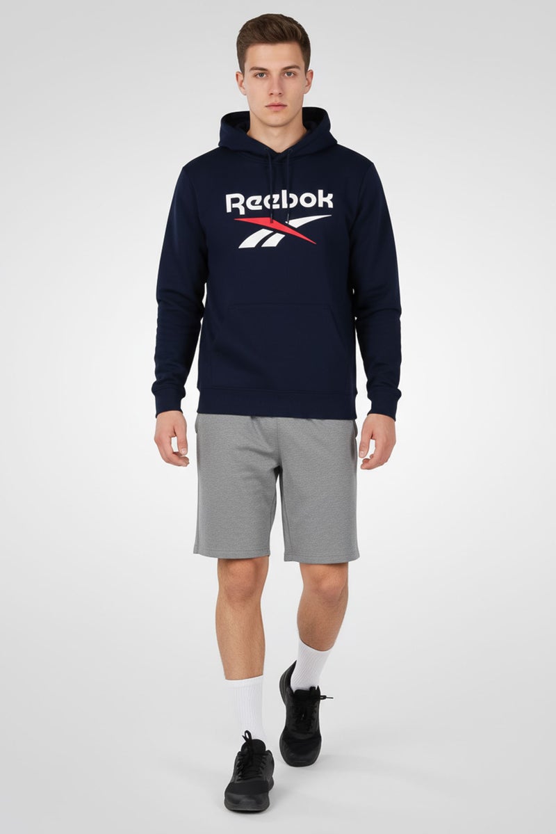 Reebok Men Sportswear Fit Long Sleeve Outdoor Hoodie, Navy Blue - Image 1