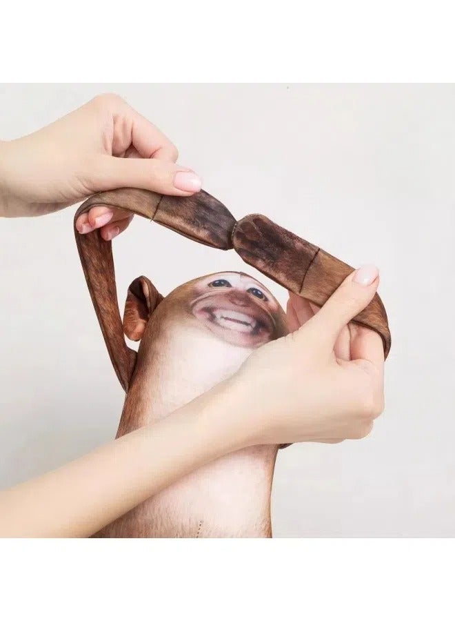 general Monkey pillow plush doll hand puppet spoof pendant cute monkey plush toy the best gift for family and friends - Image 3