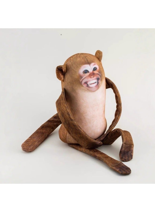 general Monkey pillow plush doll hand puppet spoof pendant cute monkey plush toy the best gift for family and friends - Image 2