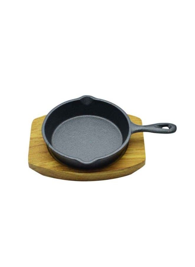 Kitchen master Mini Round Sizzler Tray Single Handle - Image 1
