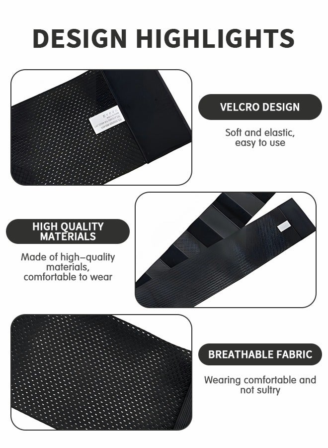 GROIC Waist Trainer for Women Waist Trimmer Lower Belly Fat Waist Wrap with Tightness Adjustable & Non-Slip Invisible Tummy Bandage Wrap Waist L - Image 5