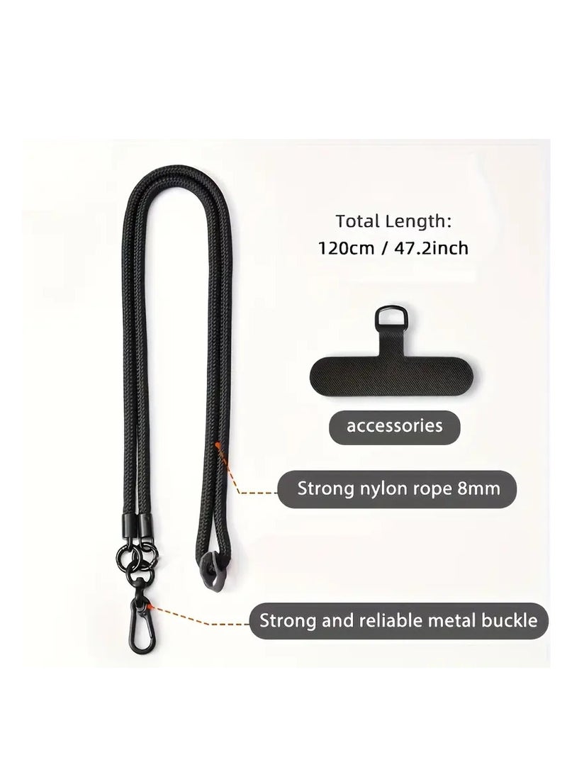 Generic Cell Phone Lanyard Convenient and Comfortable Lanyard Easy to Use Neck Phone Holder Adjustable Length Phone Strap Crossbody With Clear Patch Fits All Mobile Phones  - Image 3