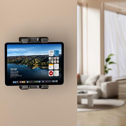 OHLPRO Universal Tablet Wall Mount Holder for 4.7-13 inch Tablet Smartphone eReader, 360° Adjustment Compatible with iPad, iPhone, Kindle Fire HD, Galaxy Tab, Switch, Drilled Screw Mounting - Image 2