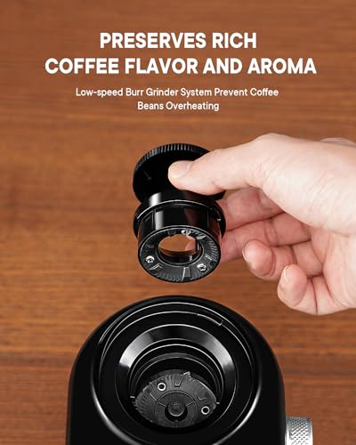 SHARDOR Electric Burr Coffee Grinder 2.0, Adjustable Burr Mill with 16 Precise Grind Setting for 2-14 Cup, Black - Image 2