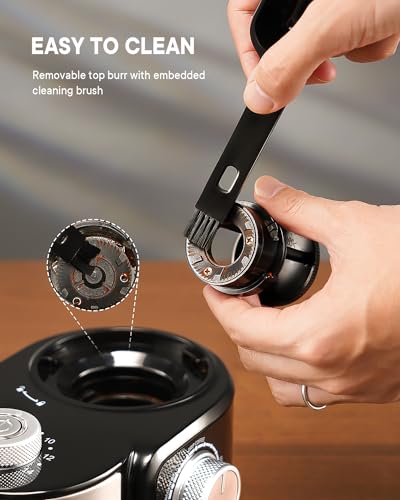SHARDOR Electric Burr Coffee Grinder 2.0, Adjustable Burr Mill with 16 Precise Grind Setting for 2-14 Cup, Black - Image 5