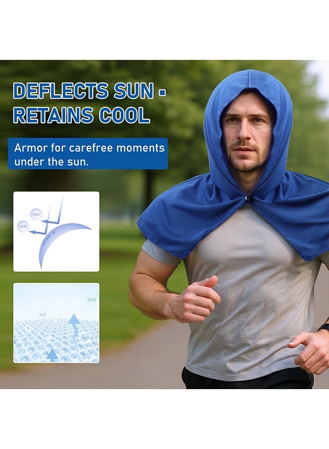 2 Pcs Reusable Sweat-Absorbing Cooling Hoodie Towels, Instant Cold Neck & Face Wrap, for Gym, Sports & Hot Weather Activities - Image 4