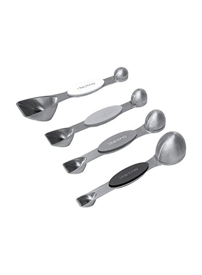 Amco Measuring Spoons, Assorted, Silver - Image 1