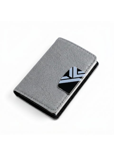 Premium Business Card Holder & Slim Wallet with Strong Metal Clip, Compact Minimalist Design