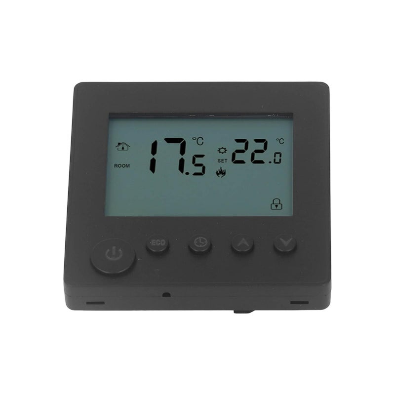 Smart Programmable Digital Thermostat Temperature Controller With Overheat Protection Black - Image 3