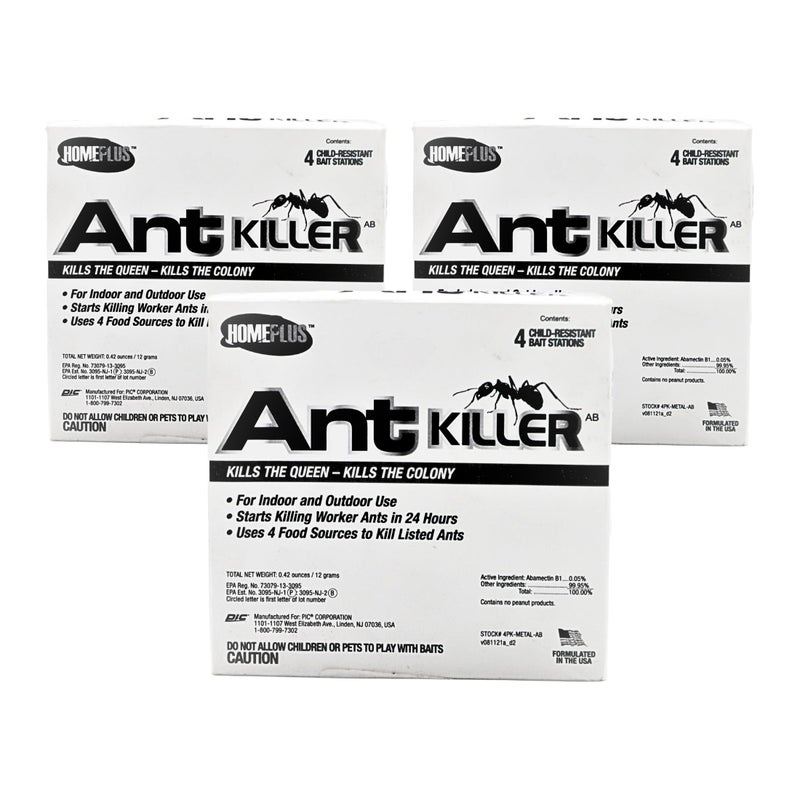 Home Plus Homeplusâ„¢ Ant Killer AB, Metal Bait Station, Ants Killer for House, Ant Traps Indoor & Outdoor, 12 Pack - Image 1