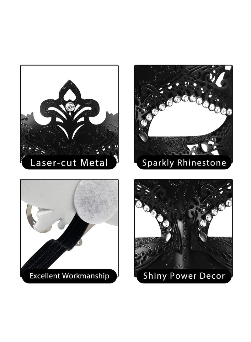 SYOSI Masquerade Mask for Women, SYOSI Metal Mask Venetian Party, Fit for Costume Party Ball Prom Mardi Gras Wall Decoration - Image 3