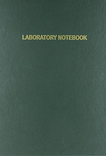 BookFactory Green Lab Notebook/Laboratory Notebook - 96 Pages (.25'' Grid Format) 8 7/8'' x 11 1/4'', Green Cover, Section Sewn Hardbound (Made in USA) - Image 1
