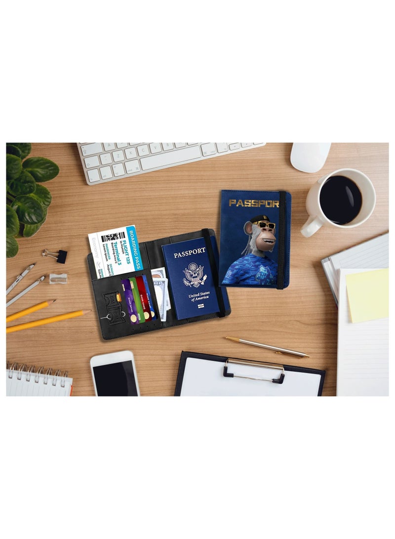 RFID anti-theft passport swiping bag BLUE - Image 3