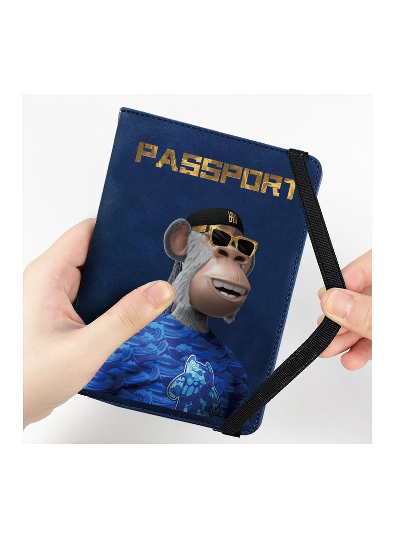 RFID anti-theft passport swiping bag BLUE - Image 5