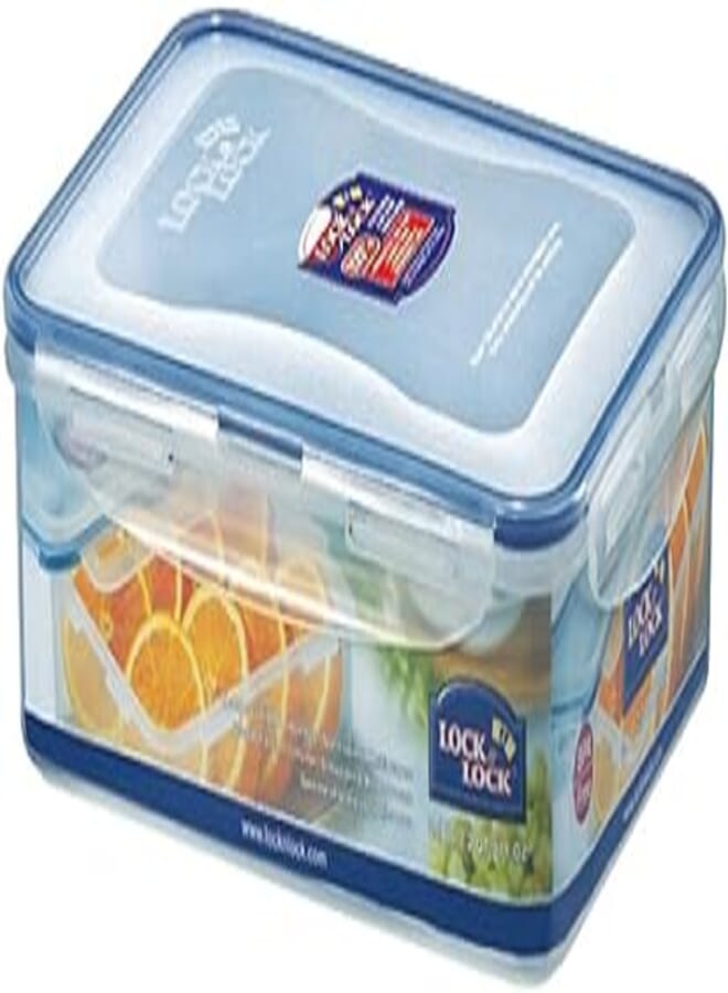 LocknLock LocknLock Rectangular Short Food Container Clear/Blue 2.1Liter HPL826M 